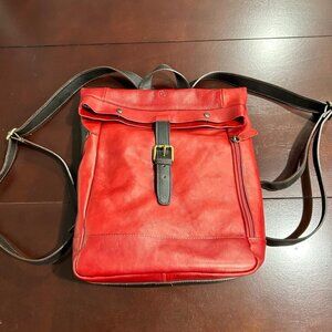 Genuine Italian Leather Mini Backpack - Unisex